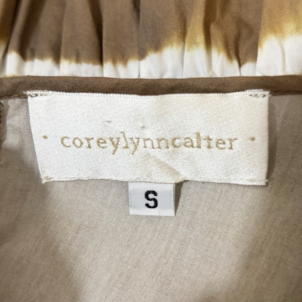 Anthropologie Corey Lynn Calter Tunic Dress S Brigid Brown Tie Dye Boho Mini - Picture 8 of 10